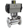 V.BOLA INOX MECANIZADO PULIDO BRIDA+ACTUADOR D/E