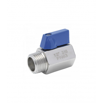 VAL. BOLA MINI INOX M-H 1/4 PN63
